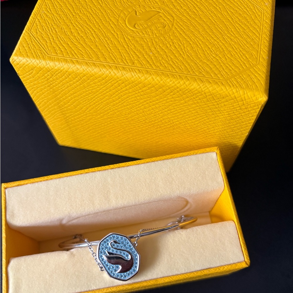 Silver and Blue Women's Bracelet